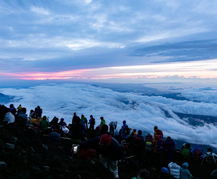 The summit of Mount Fuji